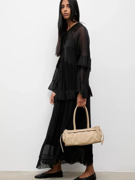 Answear.LAB rochie din matase negru