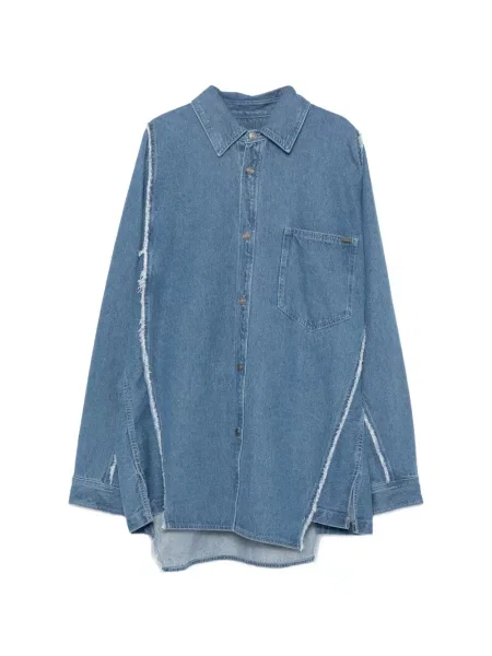 Grafický košile Songzio s výšivkou modrá