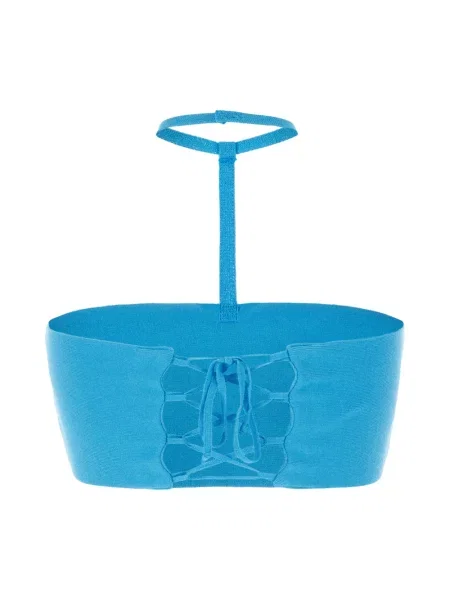 Top Andrea Adamo bez rękawów niebieski