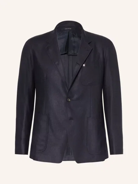 Tagliatore Hedvábné Sako Slim Fit tmavě modrá