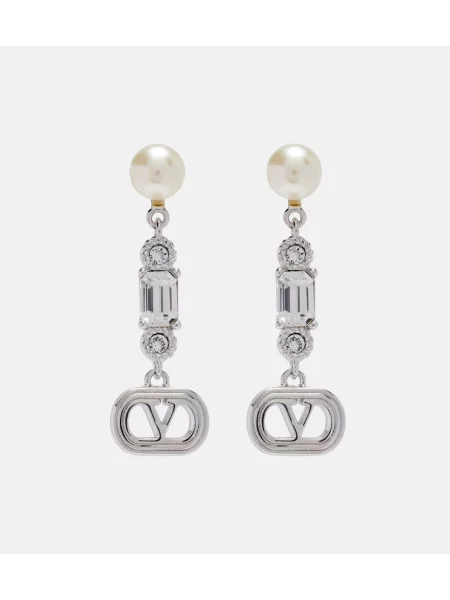 Cercei Valentino argintiu