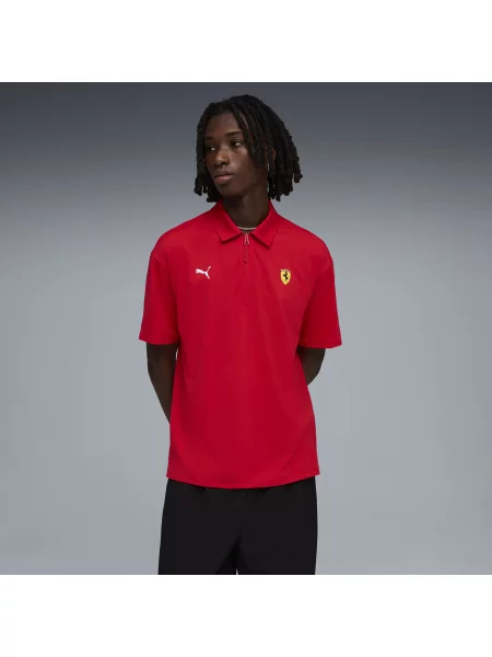 PUMA koszulka polo Scuderia Ferrari Cloudspun Akcesoria S czerwony