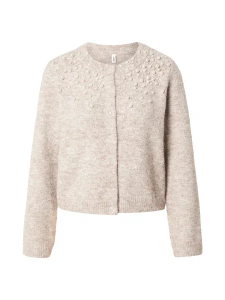 ONLY Geacă tricotată ONLMiggie maro cappuccino / perlat alb