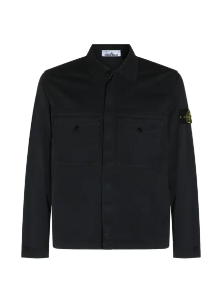 Geacă cămașă Stone Island cu strasuri negru