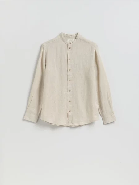 Reserved Cămașă regular fit din in bej