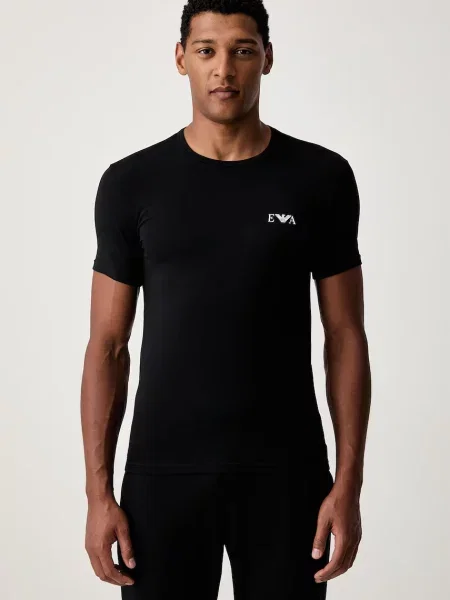Emporio Armani Underwear lounge tričko pánske s elastanom biela