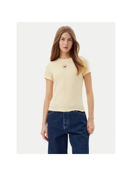 T-Shirt Tommy Jeans κίτρινο