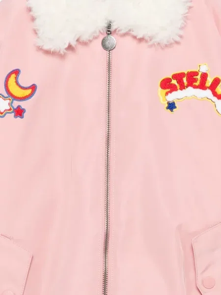 Kurtka bomber dziecięcy Stella Mccartney różowy
