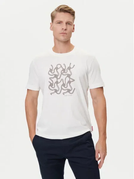 Joop! t-shirt z nadrukiem beżowy