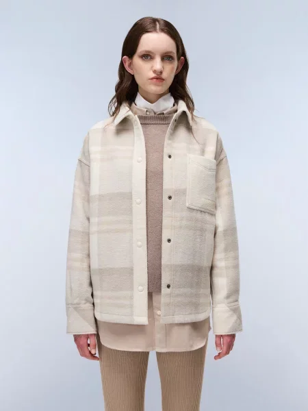 Сорочка Napapijri поліестер/вовна бежевий