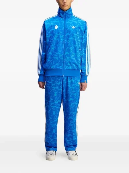 Sneakerși Adidas Predator cu broderie cu dungi din piele de căprioară albastru