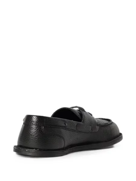 Pantofi loafer Moschino cu autograf negru