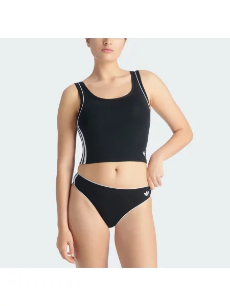 Tanga Adicolor Comfort Flex Cotton Underwear černé