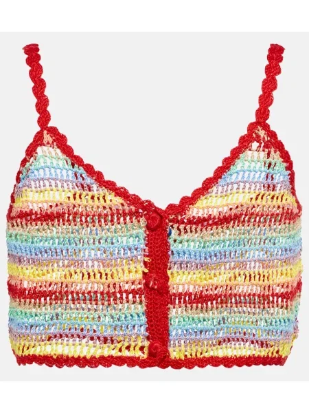 Top Anna Kosturova w paski o krotszym kroju