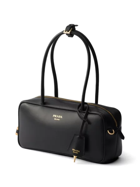 Top Prada din piele negru
