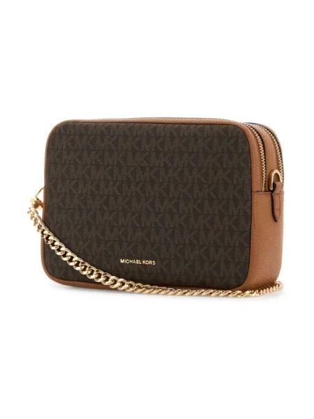 Torebka crossbody Michael Michael Kors z logo brązowa
