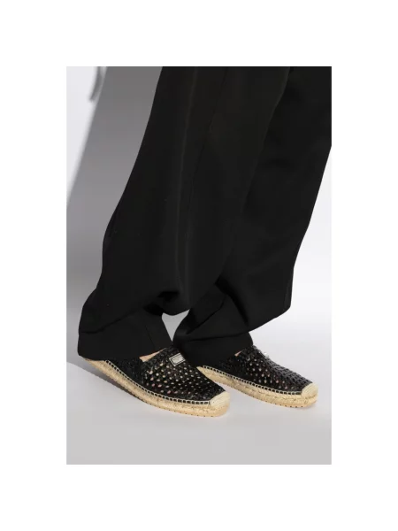 Espadryle Dolce And Gabbana z logo czarne