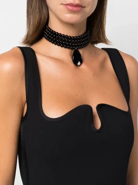 Colier Atu Body Couture cu mărgele negru