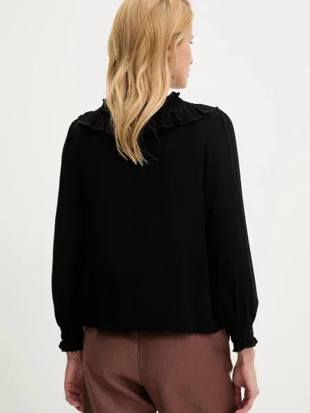 Однотонная блузка Answear.lab черная
