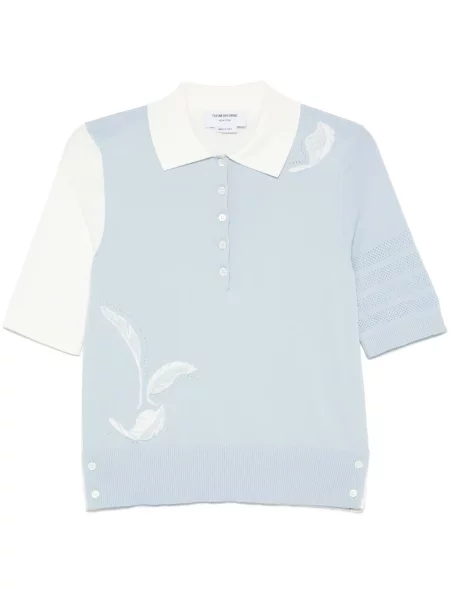 Polo Thom Browne tricotate albastru