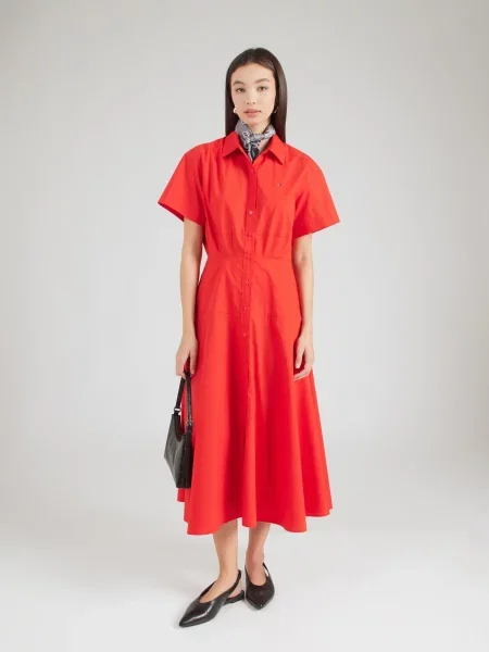 TOMMY HILFIGER Rochie tip bluză neon roșu