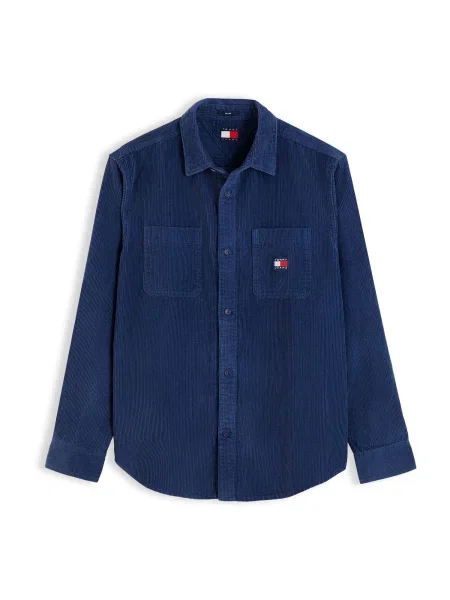 Tommy Jeans Cămașă bleumarin / roșu alb