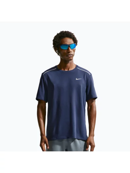 Tricou de alergare pentru bărbați Nike Miler Dri-Fit UV midnight navy