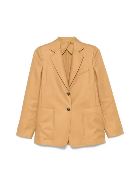 Max Mara Blezer Z Lnu Guglia braun beżowa