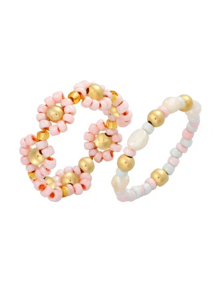 ELLI Prstan zlata / roza / biserno / naravno bela