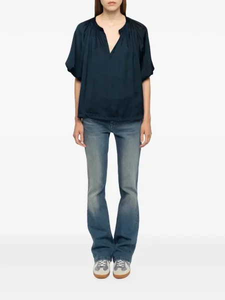 Bluză Zadig&voltaire din satin albastru