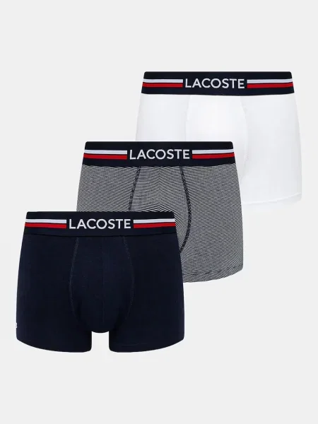 Lacoste Комплект 3 чифта боксерки Тъмносин