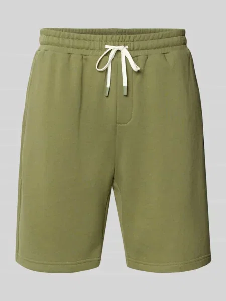 Szorty z naszywką z logo i elastycznym pasem Scotch & Soda zielone