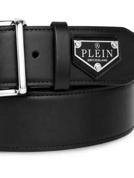 Cu centură curea Philipp Plein din piele negru