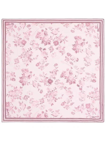 Fular Karl Lagerfeld Jeans cu model floral roz