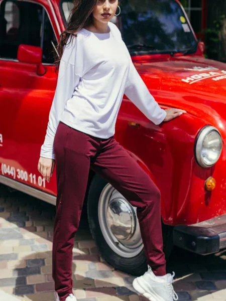 Спортивний костюм LadyLike текстиль бордовий