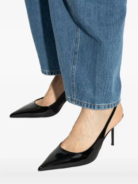 Pantofi cu toc Paris Texas slingback negru