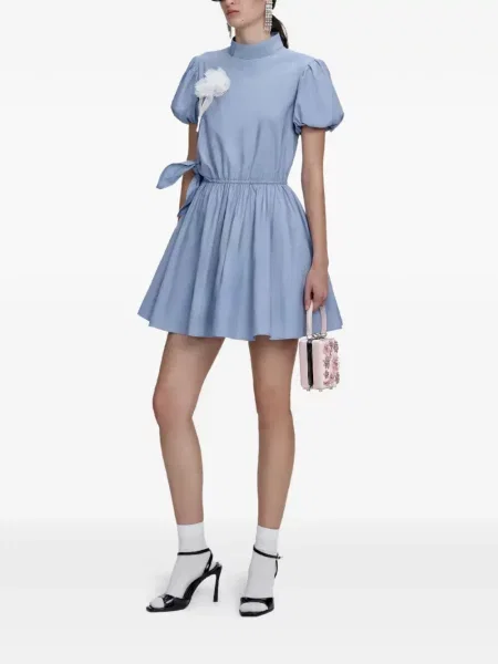 Mała mały sukienka mini Self-portrait garniturowa niebieska