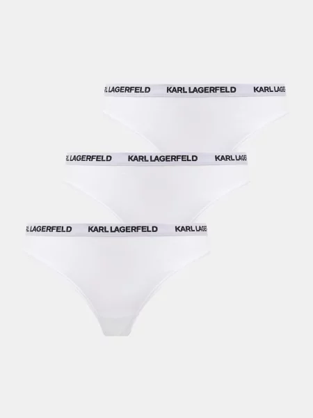 Karl Lagerfeld tanga s bavlnou bílé