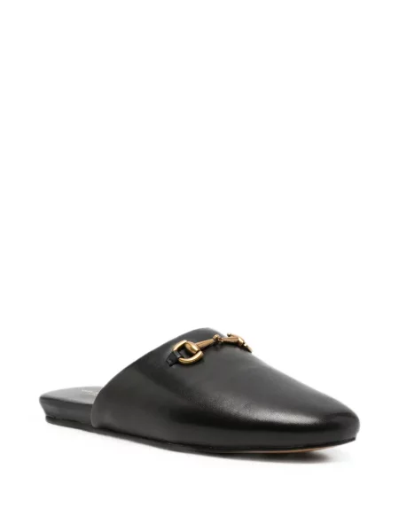 Papuci tip mules Sergio Moretti Firenze din piele negru