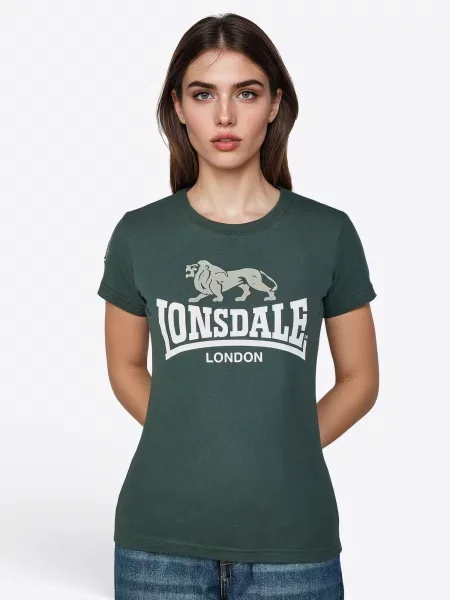 LONSDALE Tričko SARSDEN jedľová / pastelovo zelená biela