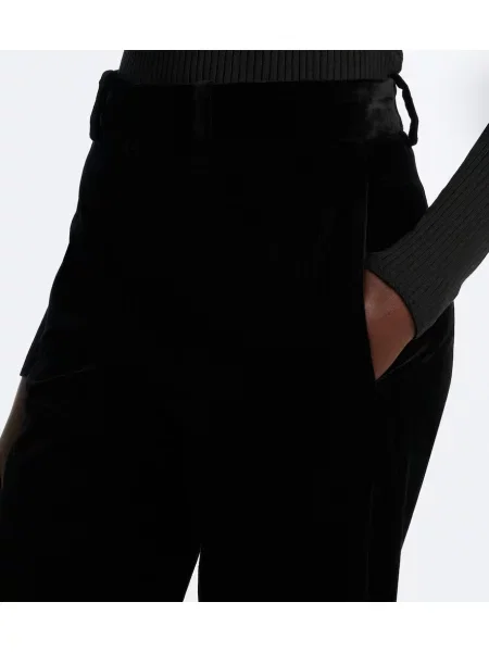 Pantaloni Isabel Marant de catifea negru