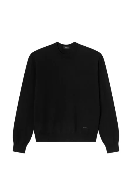 Pulover A.p.c. cu imagine cu decolteu rotund negru