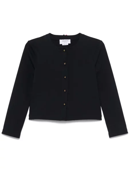 Cardigan Thom Browne cu decolteu rotund albastru