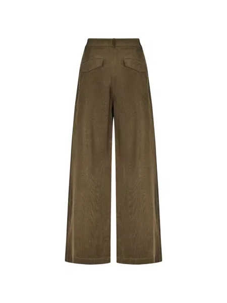 Pantaloni Eleh de catifea cord verde