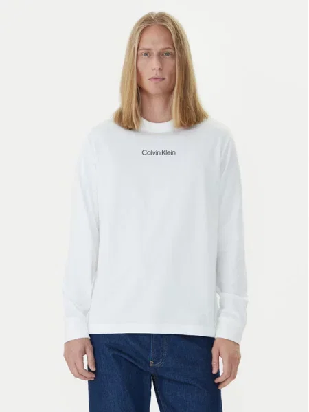Calvin Klein Longsleeve Standard Logo biały