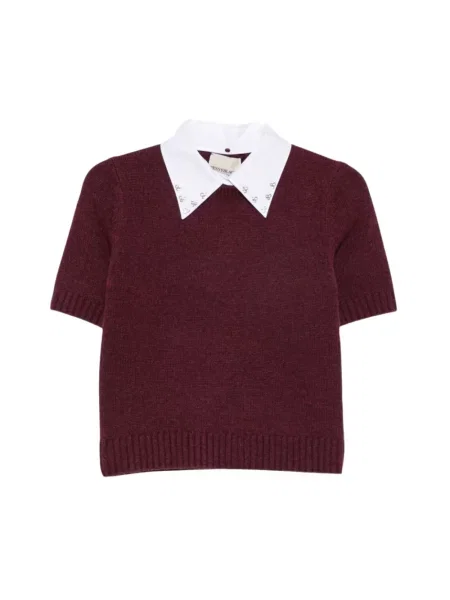 Dzianinowy sweter Pennyblack czerwony