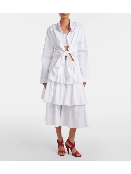 Bluză Alaïa din poplin alb