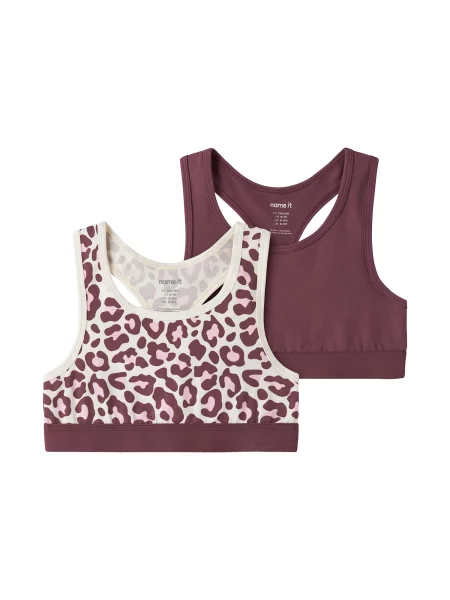 NAME IT Sutien / roz / roșu merlot bej