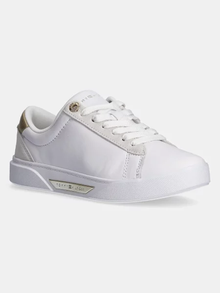 Tommy Hilfiger sneakersy skórzane CHIC COURT SNEAKER biały