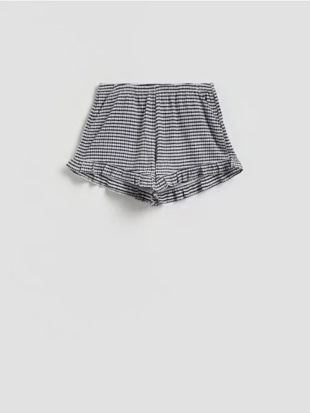 Reserved Szorty w kratkę granatowy